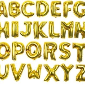 Globos Metálicos Dorados Letras Elegantes 32 Pulgadas Para Fiestas 1 Pza