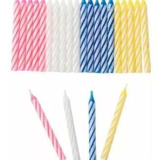 VELAS ESPIRAL COLORES PASTELES SURTIDOS CON 24 PZAS