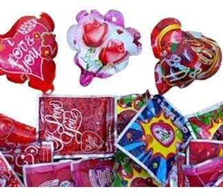 MINI GLOBO METALICO SORPRESA DIA DE SAN VALENTIN 1 PZA