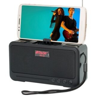 BOCINA BLUETOOTH COMPACTA RECTANGULAR CON SOPORTE PARA SMARTPHONE ID 28014
