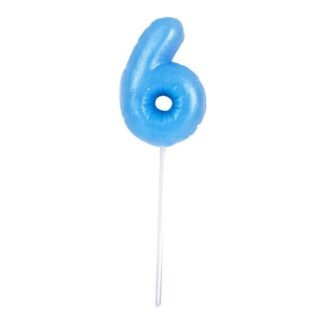 VELA DE NUMEROS COLOR AZUL IDEAL PARA FIESTAS 1 PZA