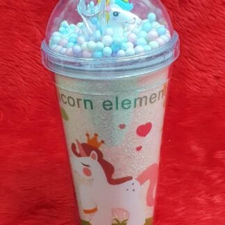 VASO CON POPOTE CON DISEÑO DE UNICORNIO ID 21329