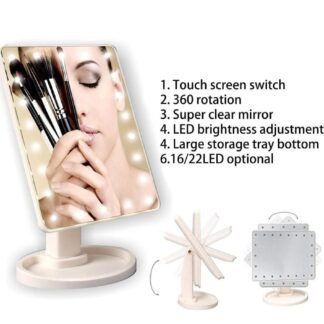 ESPEJO CON LUZ LED VARIOS COLORES  ID 3094