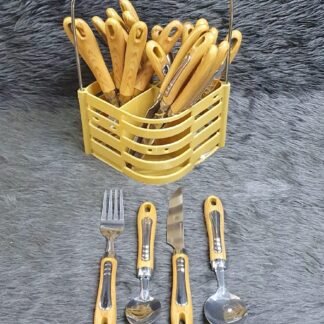 SET DE 24 CUBIERTOS CON CESTA ORGANIZADORA ID 21993