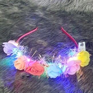 DIADEMA DE FLORES CON LUZ