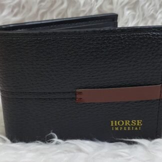 CARTERA DE PIEL PARA CABALLERO Y1-23 NEGRO CON CAFE VENADO 1 PZA