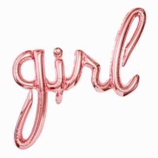 GLOBO FOIL DE DECORACION "GIRL" ROSA PARA BABY SHOWER 1 PZA