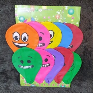 GLOBOS LATEX CARAS EXPRESIONES SURTIDAS DECORACION FIESTA EMOJI CON 10 PZAS