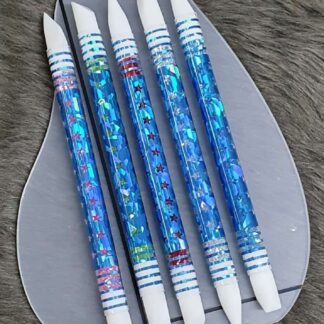 PAQUETE DE 5 BOLÍGRAFOS DE SILICONA PARA PEDRERÍA-ID: 23357