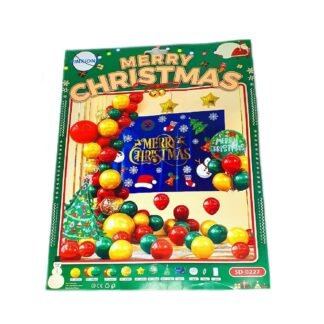 SET GLOBOS "MERRY CHRISTMAS" CON 58PZ NAVIDAD ID 24276
