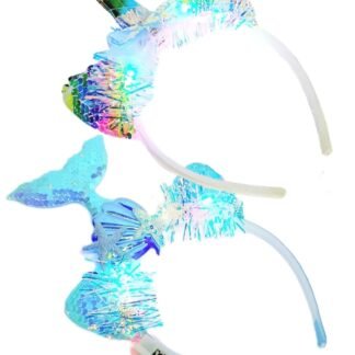 DIADEMA LED DE UNICORNIO O SIRENA IDEAL PARA FIESTAS 1 PZA