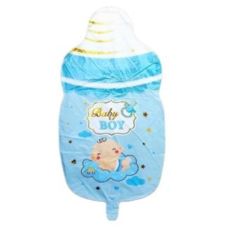 GLOBO METALICO BIBERON DECORATIVO BABY BOY IDEAL PARA BABY SHOWER 1 PZA