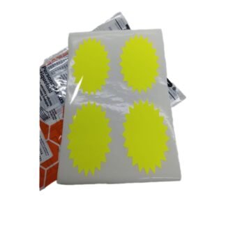 PAQUETE DE ETIQUETAS ADHESIVAS AMARILLAS GRANDES PARA PRECIO ID: 27343