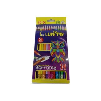 LÁPIZ DE COLOR BORRABLE 14 PIEZAS LUNITA ID: 27396
