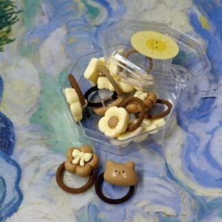 ESTUCHE DE LIGAS PARA EL CABELLO  CON MUÑEQUITOS ID: 28966