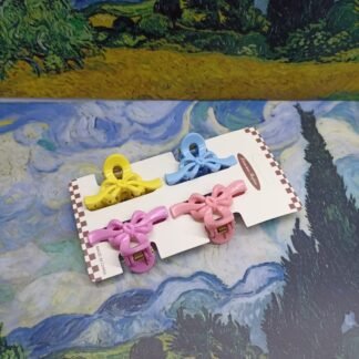 SET DE 4 PINZAS EN FORMA DE MOÑITO ID: 29017