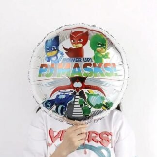 GLOBOS METALICOS PJ MASKS DECORACION FIESTA "HEROES EN PIJAMA" 1 PZA
