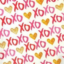 Papel Para Envoltura De Regalo Romántico XOXO: Abrazos y Besos Para Tus Obsequios 1 Pza