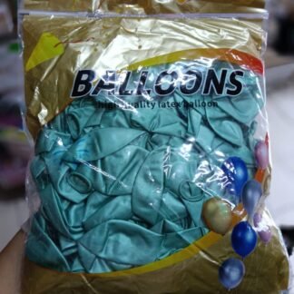 PAQUETE CON 100 GLOBOS VERDE MILITAR CROMADO 12" IDEAL PARA FIESTAS 1 PZA