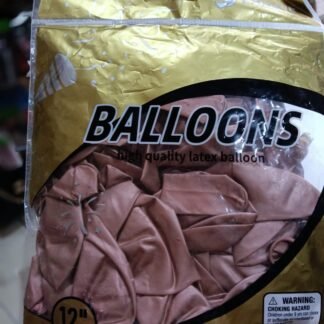 PAQUETE CON 50 GLOBOS ROSA CROMADO 12" IDEAL PARA FIESTAS 1 PZA