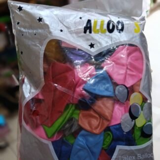 PAQUETE CON 100 GLOBOS NACARADOS MULTICOLOR 12" IDEAL PARA FIESTAS 1 PZA