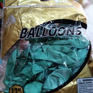 PAQUETE CON 50 GLOBOS VERDE MILITAR METALIZADO 12" 1 PZA