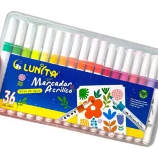 PLUMONES ACRILICOS DE 36 PZS