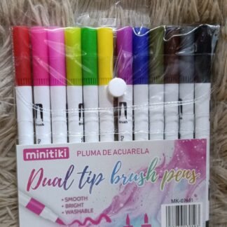 PLUMONES DOBLE PUNTA 12 PZS