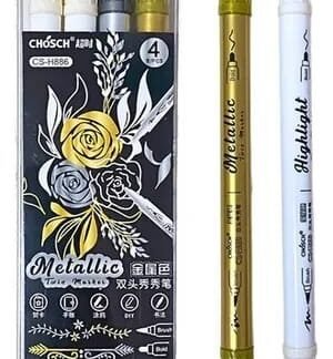 PLUMON ACRILICO DOBLE PUNTA 4 PZS