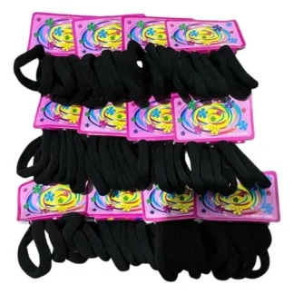 LIGA DONITA NEGRA LICRA PARA CABELLO