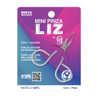 PINZA PARA DEPILAR LIZ MINI NIQUELADO - AGARRE FIRME NO RESBALA