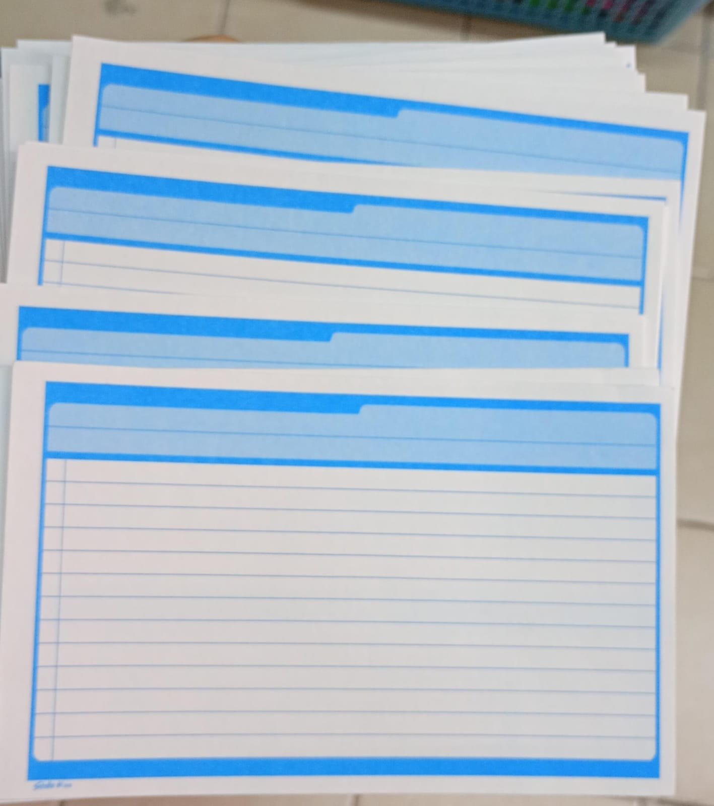 PAQUETE CON 80 TARJETAS RAYADAS 4X6 CARTULINA BLANCA - Imagen 2