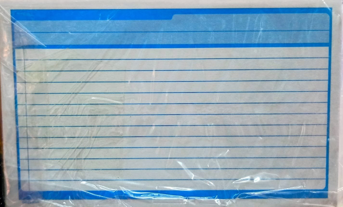 PAQUETE CON 80 TARJETAS RAYADAS 4X6 CARTULINA BLANCA