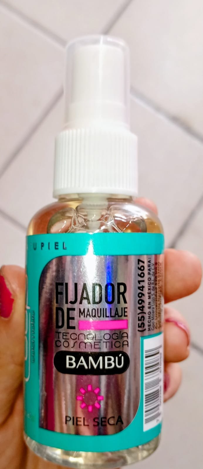 FIJADOR DE MAQUILLAJE HIDRATANTE PARA PIEL SECA BAMBU