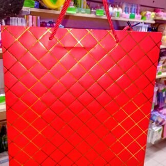 BOLSA DE REGALO ELEGANTE ROJO Y DETALLE DORADO
