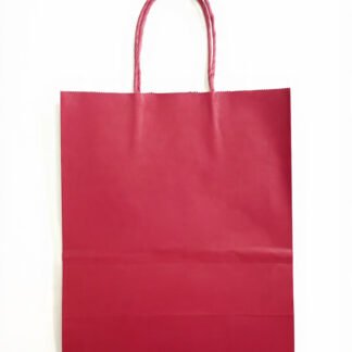 BOLSA DE REGALO KRAFT ROJO VINO 22X27X11CM 1 PZA
