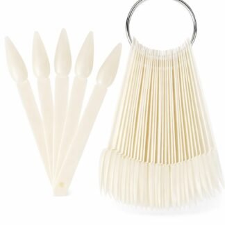 MUESTRARIO DE UÑAS BEIGE TIPO BALLERINA CON 50 PZS