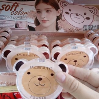 POLVO COMPACTO FAVORBEAUTY DISEÑO OSITO ACABADO MATE