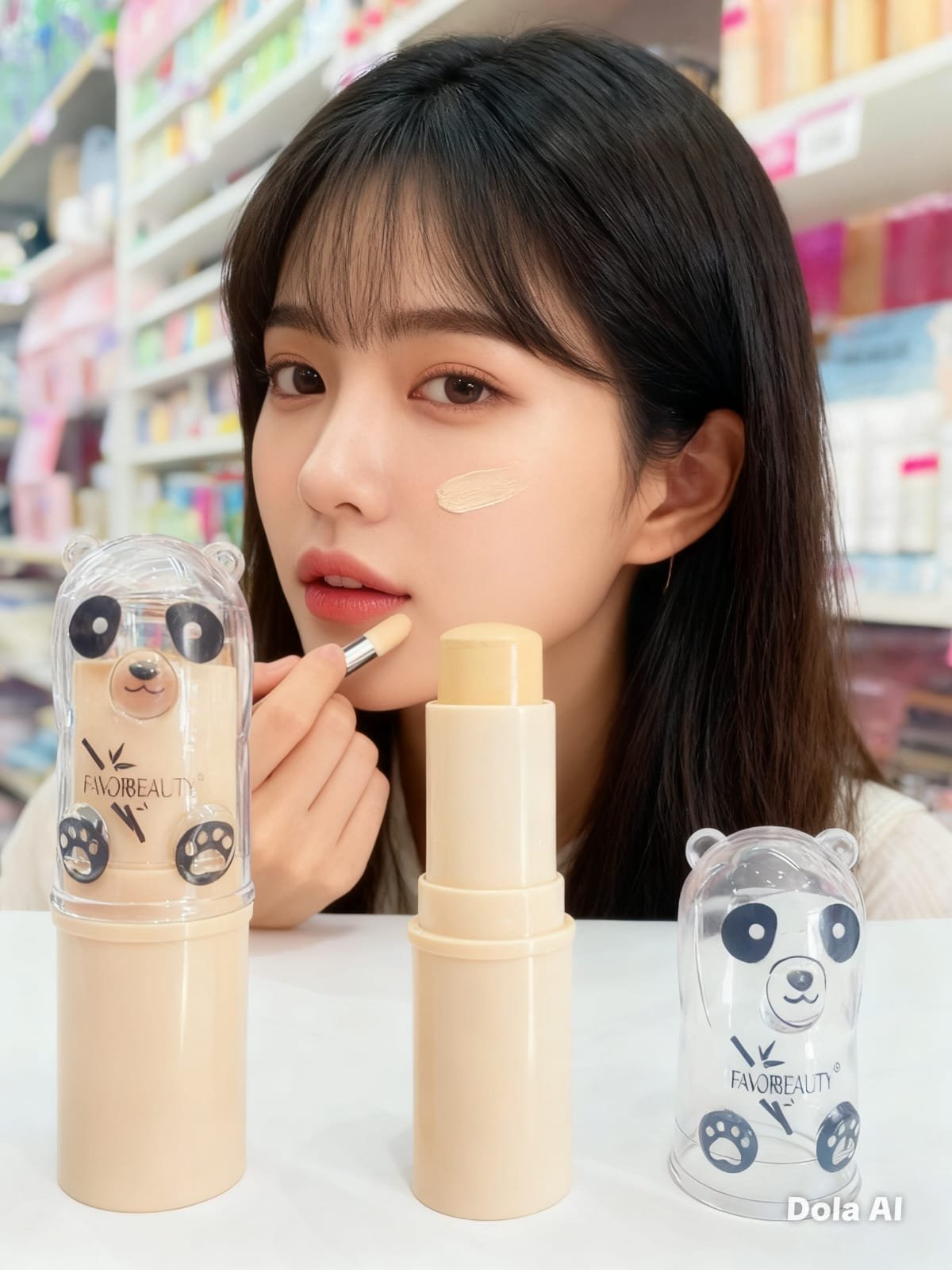 CORRECTOR EN BARRA FAVORBEAUTY DISEÑO PANDA KAWAII - Imagen 2