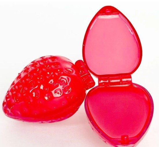 BALSAMO LABIAL DE FRESA DOBLE CON BRILLO