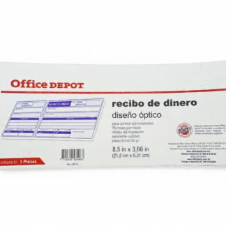 RECIBO DE DINERO CON DISEÑO OPTICO 21.5CMX9.81CM