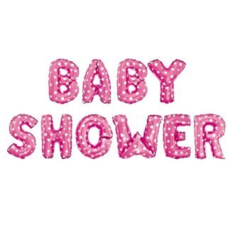 GLOBO LETRAS BABY SHOWER ROSA ID 23904