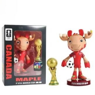 SET DE FIGURA COLECCIONABLE MASCOTA OFICIAL DE CANADA MUNDIAL