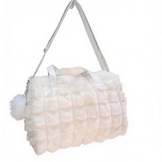 BOLSO BLANCO DE MANO AFELPADA ESCOLAR