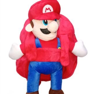 PEQUEÑA MOCHILA INFANTIL AFELPADA ROJA PELUCHE MARIO