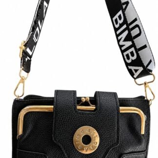 MINI BOLSO NEGRO INCLUIDO MONEDERO CON BROCHE