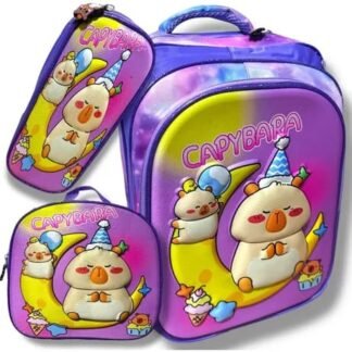 COMBO MOCHILA CAPIBARA KAWAII