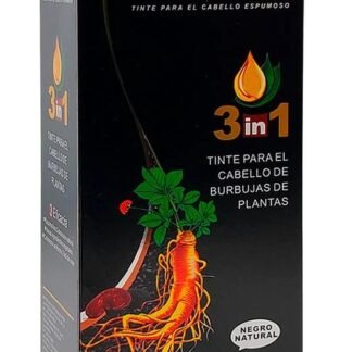 SHAMPOO NEGRO CON TINTE PARA EL CABELLO ESPUMOSO 500ML