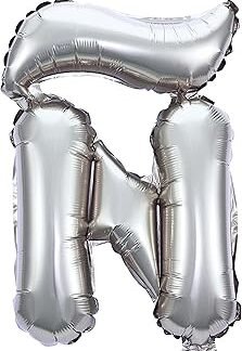 GLOBO METALICO LETRA Ñ PLATEADO 16"