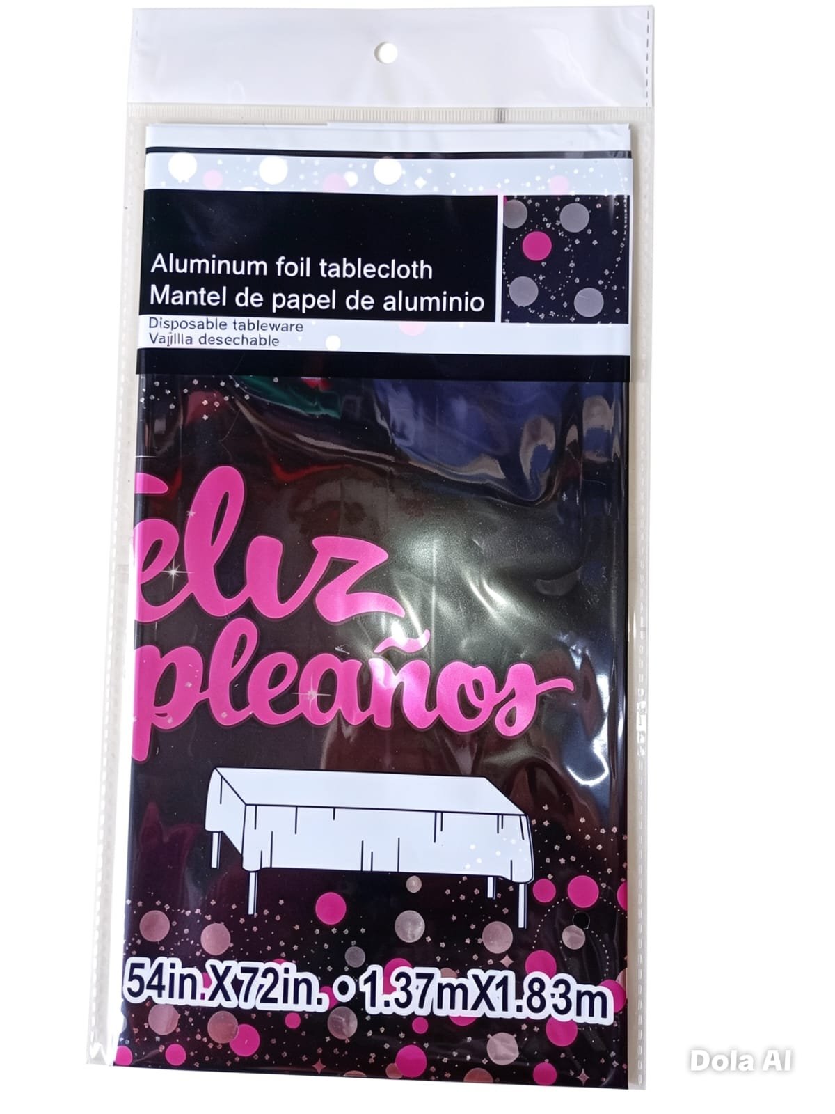 MANTEL METALICO FELIZ CUMPLEAÑOS 137*183 CM - Imagen 4